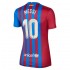 Camisola FC Barcelona Lionel Messi 10 Mulher Equipamento Primeiro 2021-2022 Manga Curta